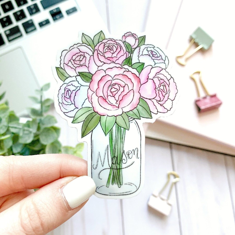 Stickers Elyse Breanne Florals | Waterproof Vinyl Sticker, 3X2.25"