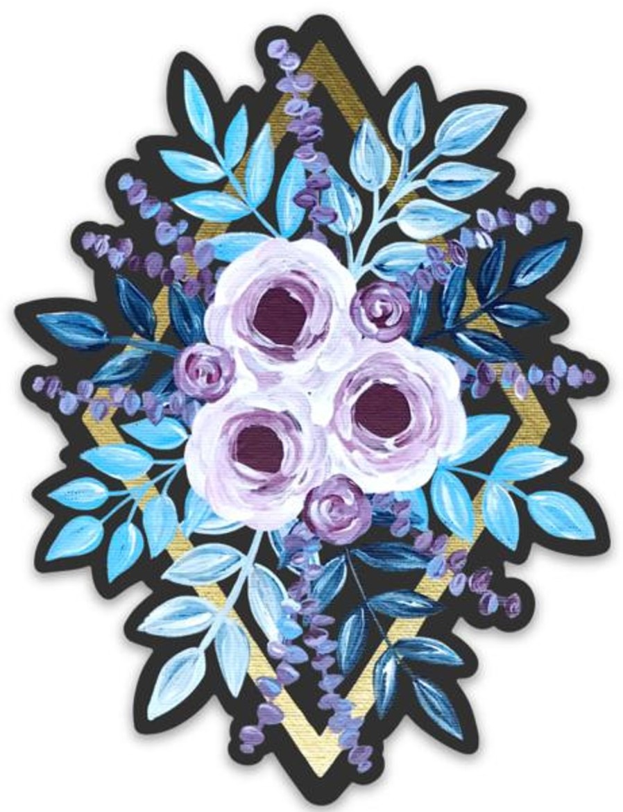 Stickers Elyse Breanne Florals | Waterproof Vinyl Sticker, 4X3.25"