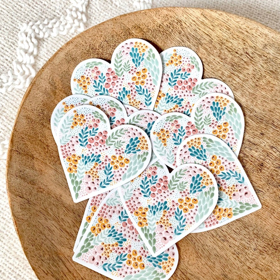 Stickers Elyse Breanne Florals | Waterproof Vinyl Sticker, 3X3"