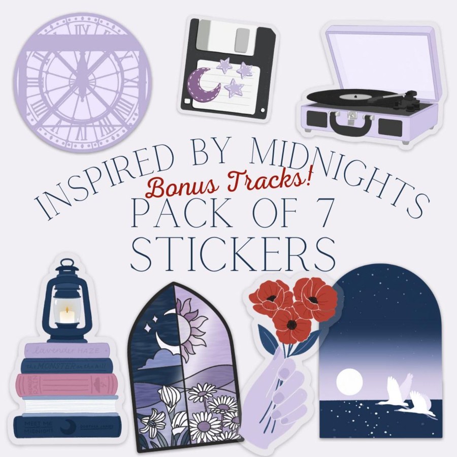 Stickers Elyse Breanne Inspired By Midnights | Pack Of 7 Stickers