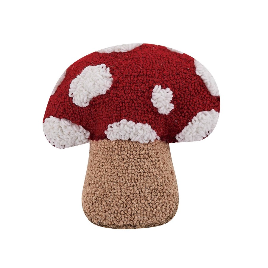 Home & Living Elyse Breanne Home Goods | Red Mushroom Hook Pillow