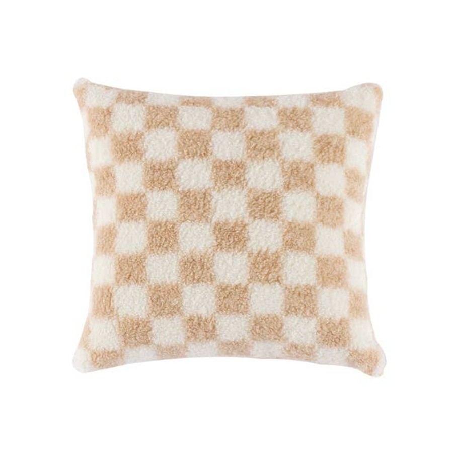 Home And Garden Elyse Breanne | Tan Check Pillow