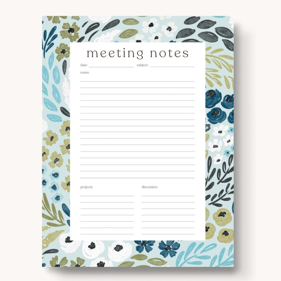 Stationery Elyse Breanne Cards & Paper | Meeting Notes Notepad, 11X8.5"