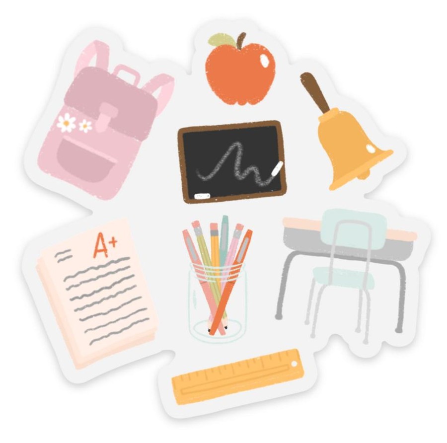 Stickers Elyse Breanne Teacher | Clear Waterproof Vinyl Sticker, 3X3"