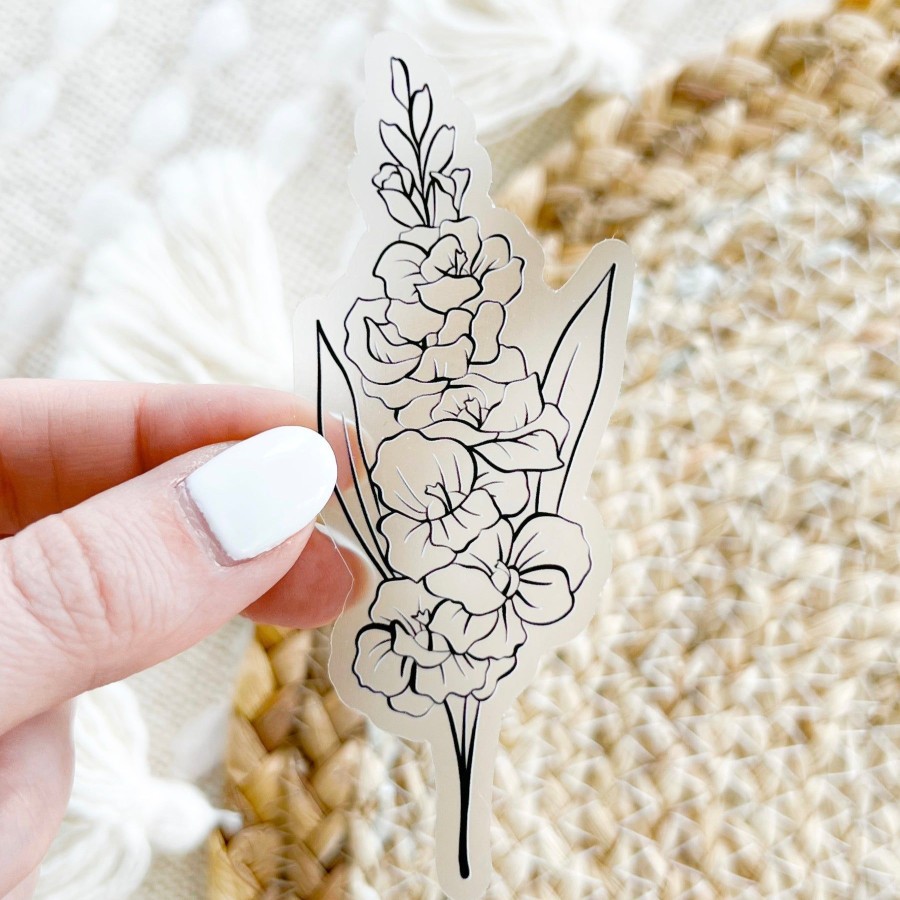 Stickers Elyse Breanne Florals | Clear Waterproof Vinyl Sticker, 1.5X3.5"