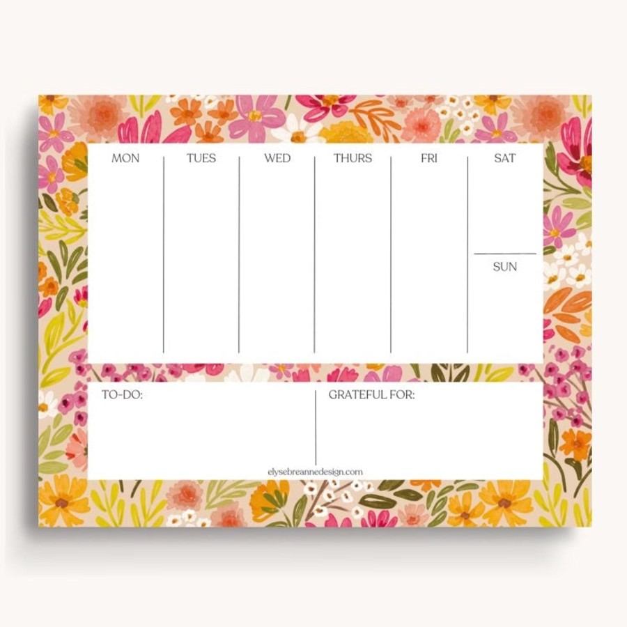 Stationery Elyse Breanne Cards & Paper | Weekly Planner Notepad, 8.5X11"