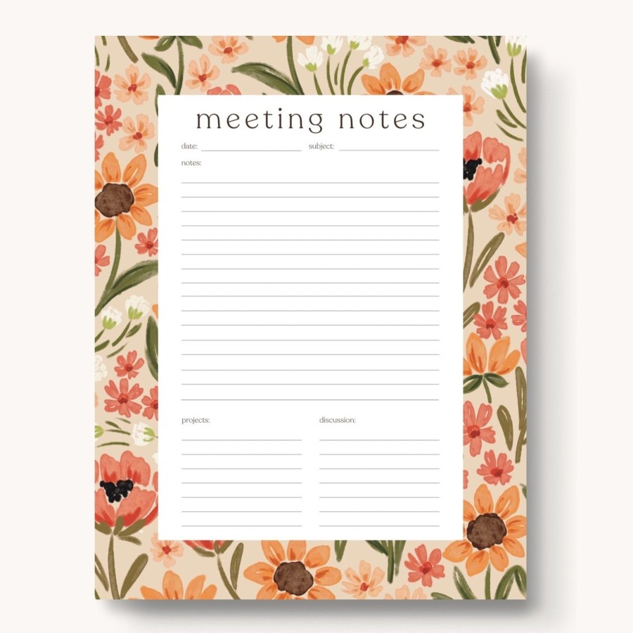 Stationery Elyse Breanne Cards & Paper | Meeting Notes Notepad, 11X8.5"