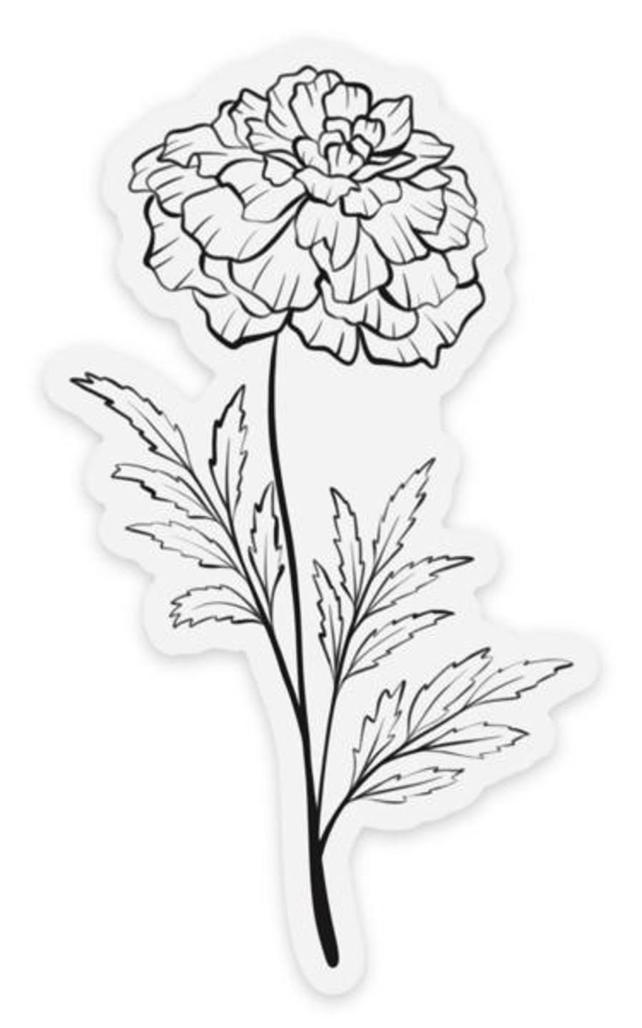 Stickers Elyse Breanne Birth Month Flowers | Clear Waterproof Vinyl Sticker, 2X3.5"