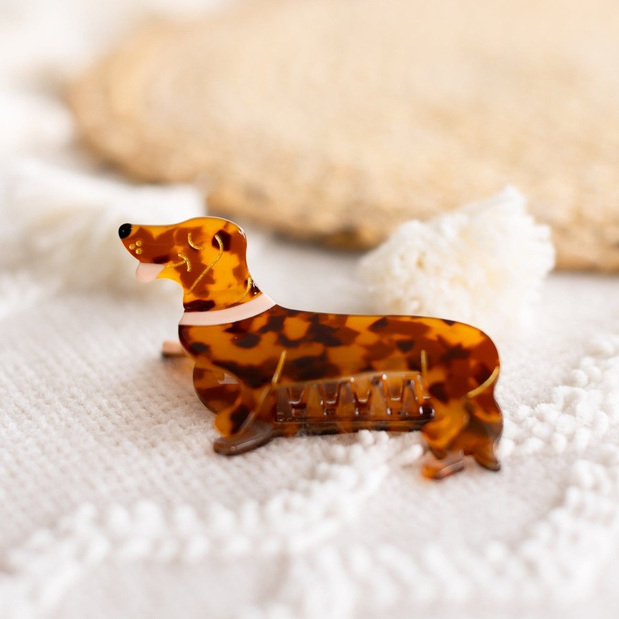 Accessories Elyse Breanne Hair Accessories | Dachshund Dog Claw Clip