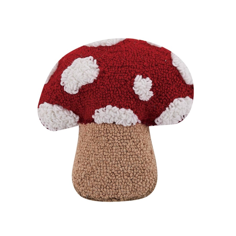 Home And Garden Elyse Breanne | Red Mushroom Hook Pillow