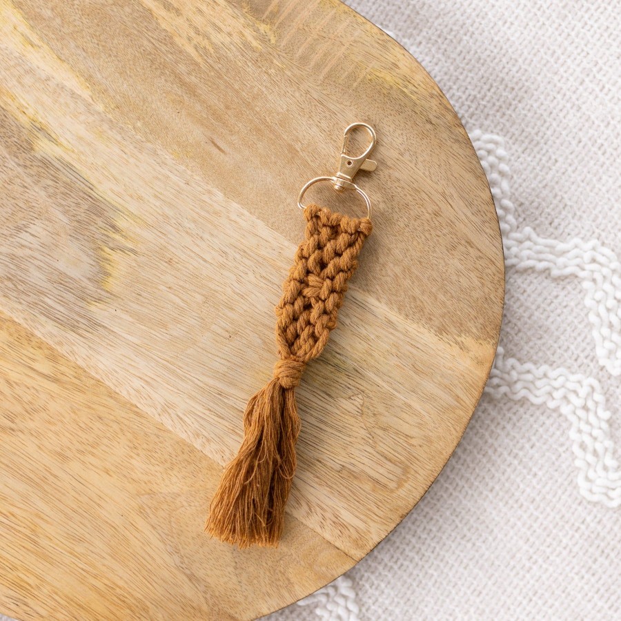 Accessories Elyse Breanne Keychains & Pins | Toffee Macrame Keychain