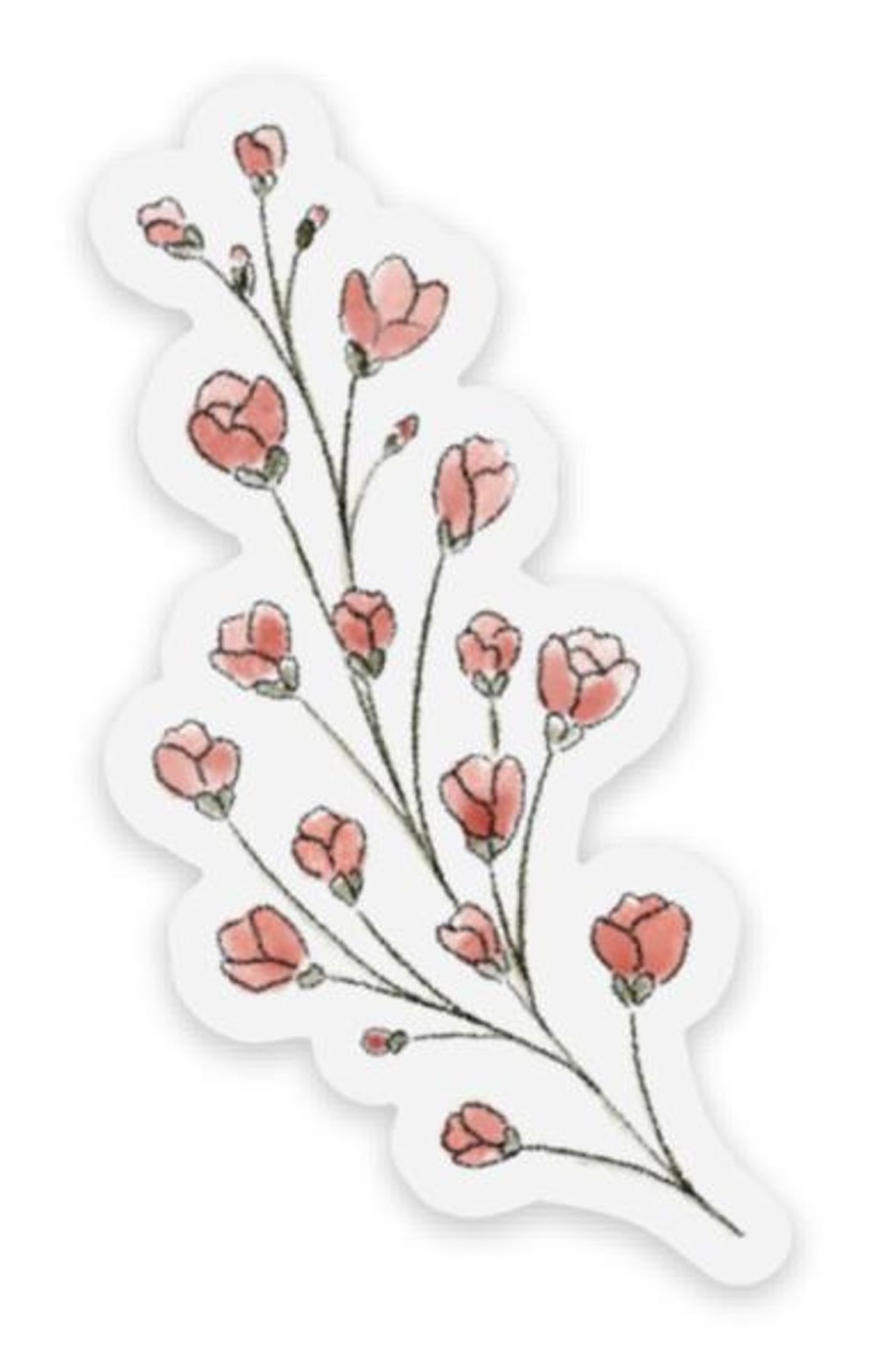 Stickers Elyse Breanne Florals | Clear Waterproof Vinyl Sticker, 2.5X1.25"