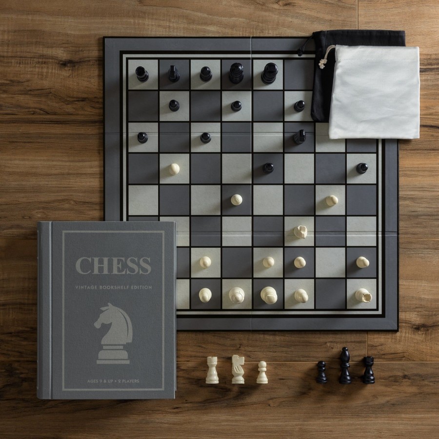 Home And Garden Elyse Breanne | Vintage Bookshelf Game-Chess