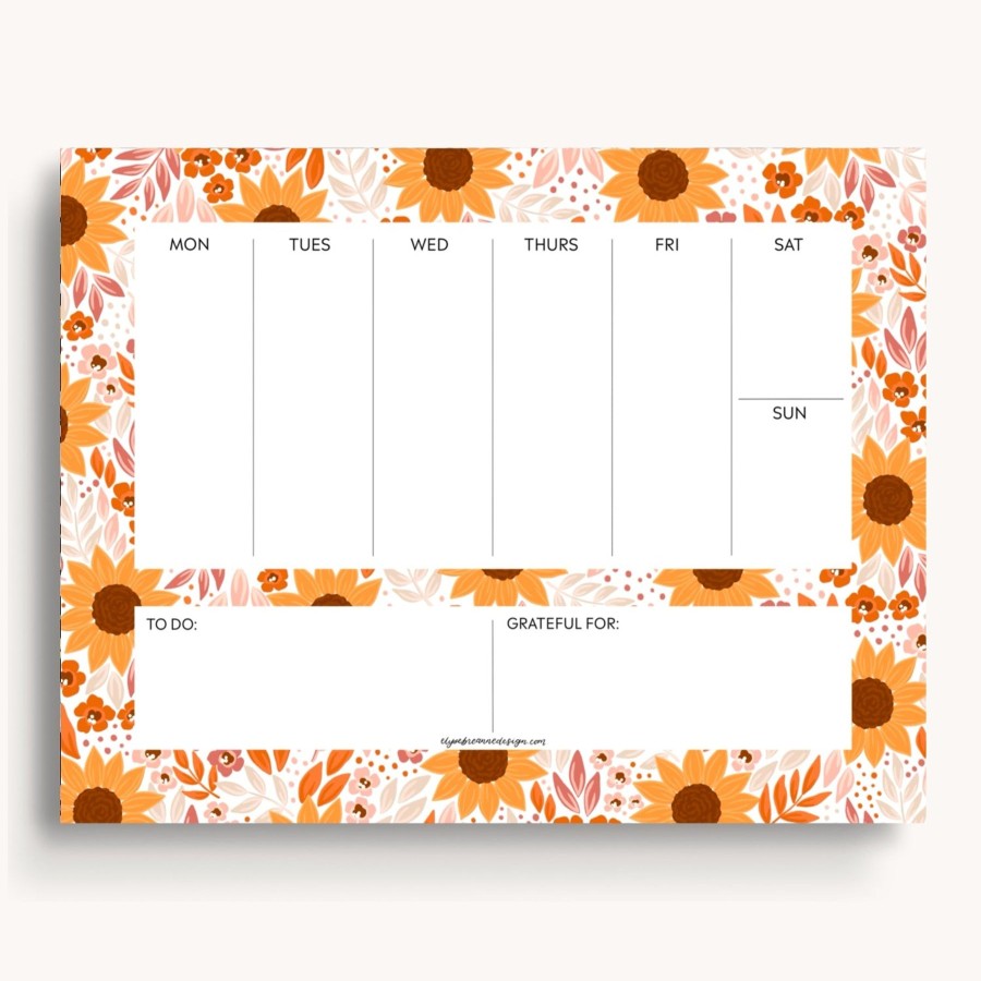 Stationery Elyse Breanne Planners | Weekly Planner Notepad, 8.5X11"