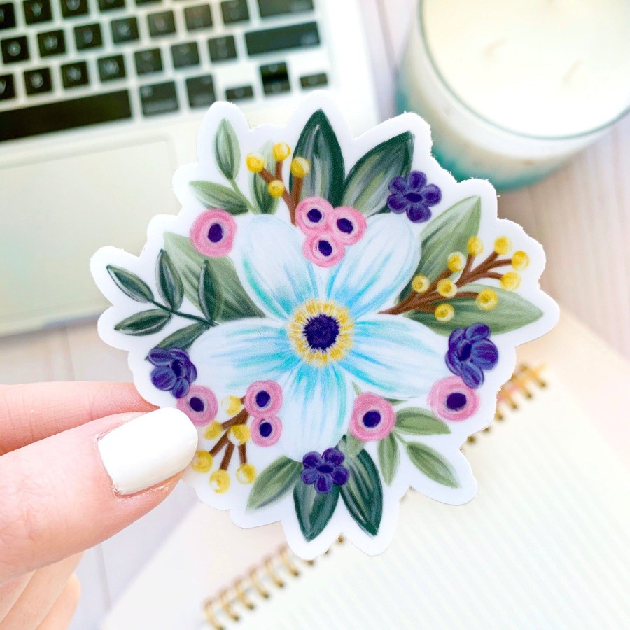 Stickers Elyse Breanne Florals | Waterproof Vinyl Sticker, 3X3"