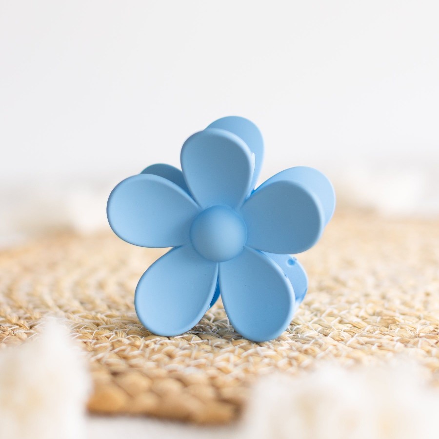 Apparel And Accessories Elyse Breanne | Blue Big Flower Claw Clip