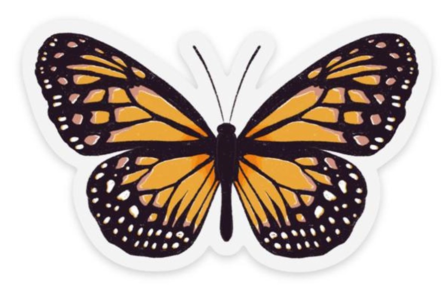 Stickers Elyse Breanne Animals | Painted Lady Butterfly Sticker, 3X1.5 In.