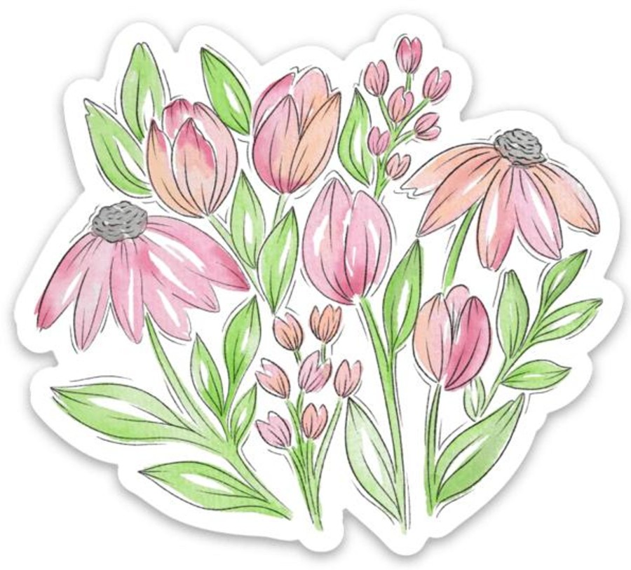 Stickers Elyse Breanne Florals | Waterproof Vinyl Sticker, 3X2.75"