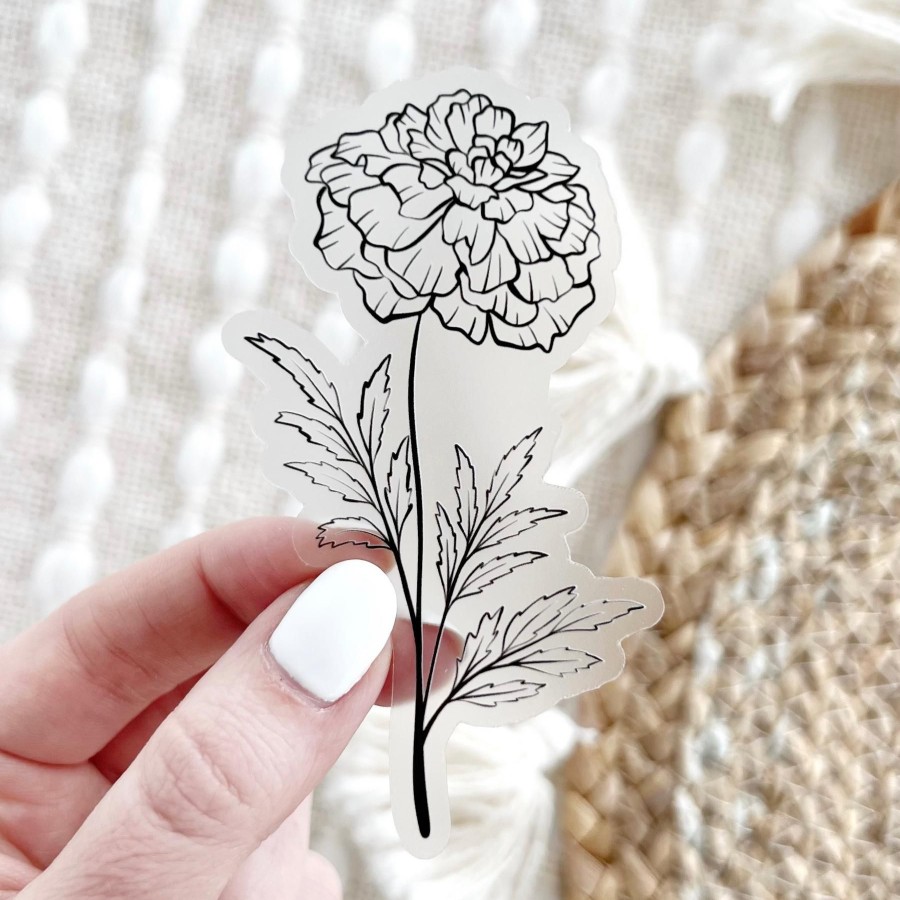 Stickers Elyse Breanne Florals | Clear Waterproof Vinyl Sticker, 2X3.5"