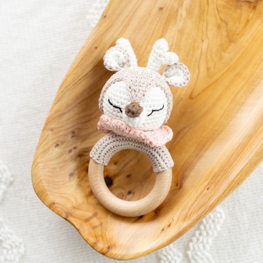 Baby Elyse Breanne | Pink Deer Crochet Rattle