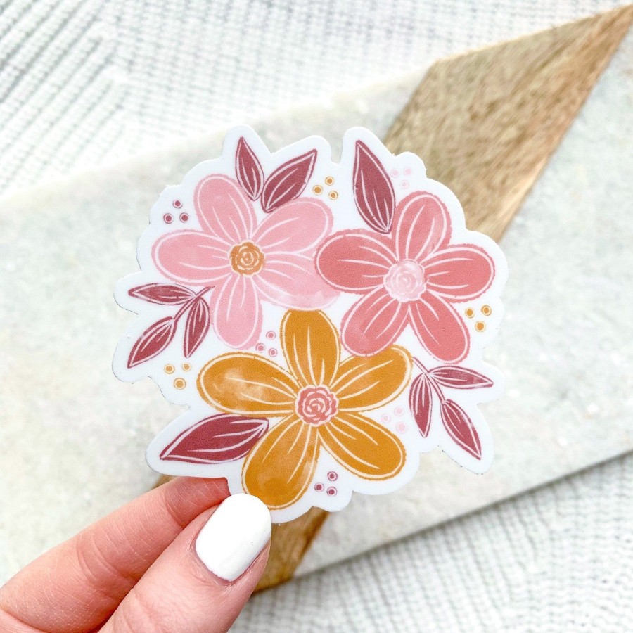 Stickers Elyse Breanne Florals | Waterproof Vinyl Sticker, 3X3"