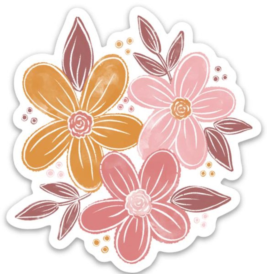 Stickers Elyse Breanne Florals | Waterproof Vinyl Sticker, 3X3"