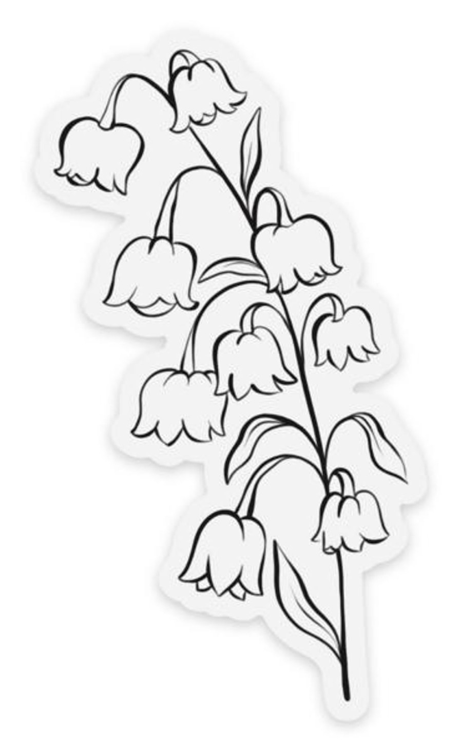 Stickers Elyse Breanne Florals | Clear Waterproof Vinyl Sticker, 1.9X3.25"