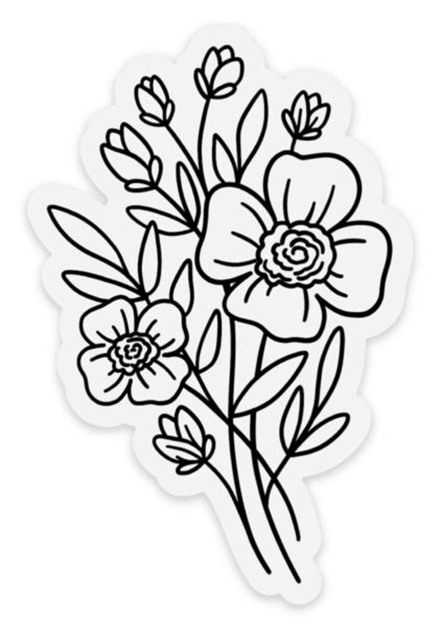 Stickers Elyse Breanne Florals | Clear Waterproof Vinyl Sticker, 3.5X2.25"