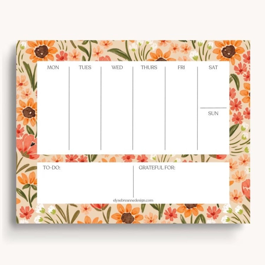 Stationery Elyse Breanne Planners | Weekly Planner Notepad, 8.5X11"